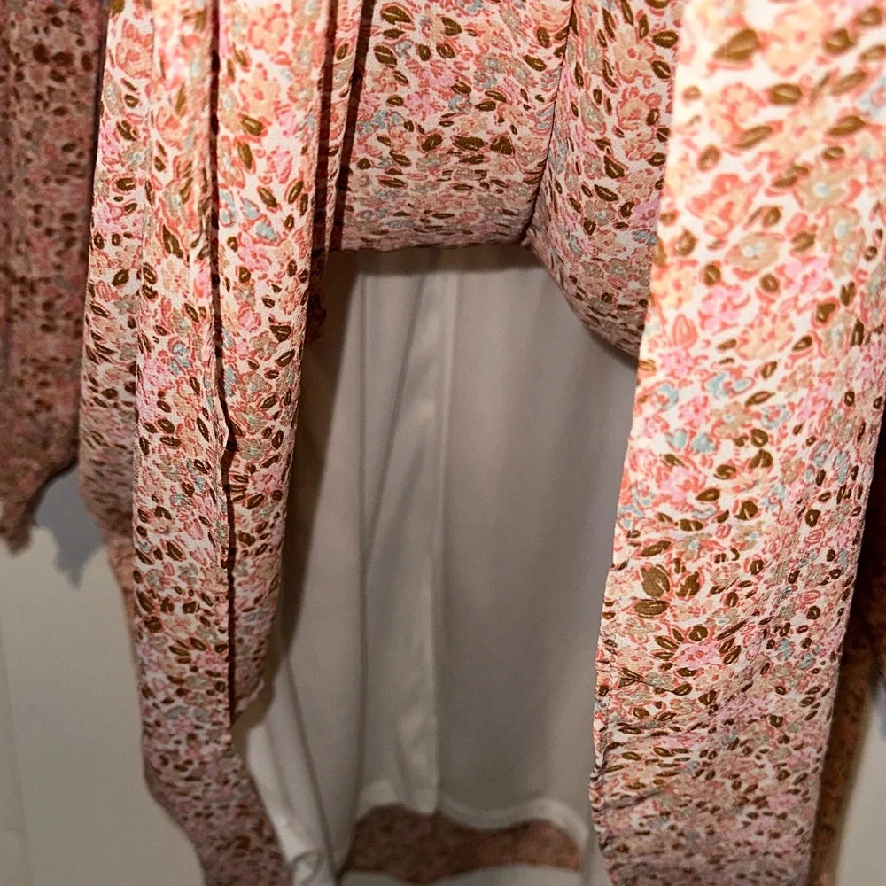 Multicolor Textured Long Sleeve Dress - Picture 5 of 8